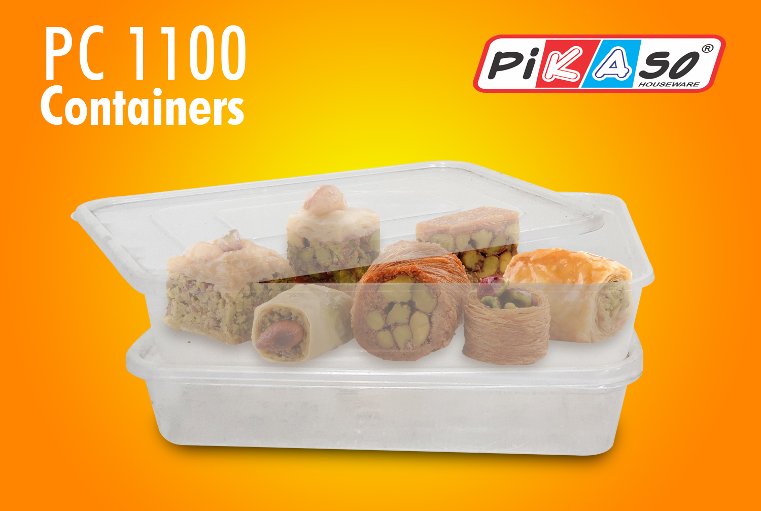 Pc 1100 Container - Polypropylene, 215.9x139.7x63.5mm, Transparent | Airtight, Eco-friendly, Spill Proof, Nontoxic, Food Storage