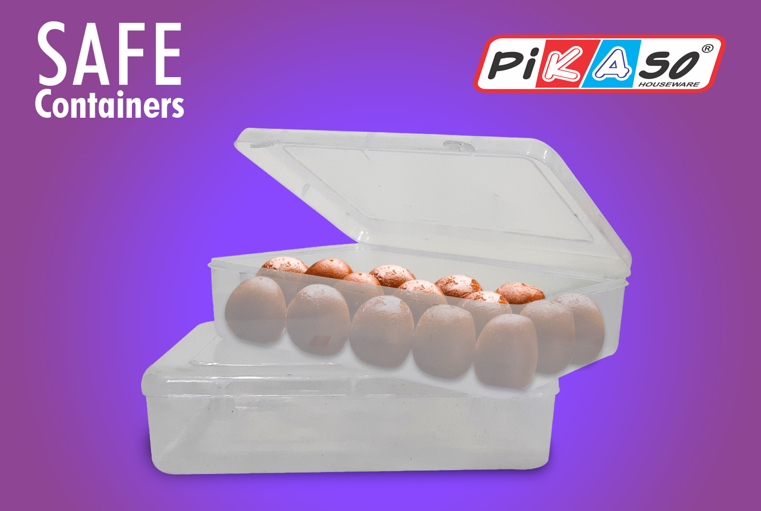 Safe Container - Polypropylene, 215x140x60mm, Transparent | Eco-friendly, Food Safe, Nontoxic, Lightweight, Long-lasting Design