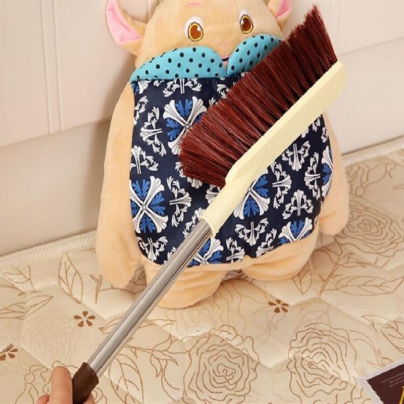 Long Handle Cleaning Brush - Plastic & Stainless Steel Handle, 44.5x4.6x9 Cm Dimensions | Synthetic Fiber, Ideal For Vehicle Cleaning