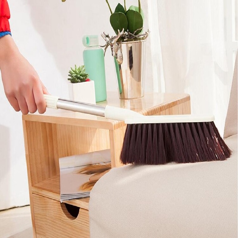 Long Handle Cleaning Brush - Plastic & Stainless Steel Handle, 44.5x4.6x9 Cm Dimensions | Synthetic Fiber, Ideal For Vehicle Cleaning