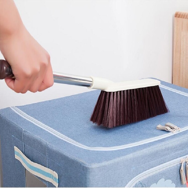 Long Handle Cleaning Brush - Plastic & Stainless Steel Handle, 44.5x4.6x9 Cm Dimensions | Synthetic Fiber, Ideal For Vehicle Cleaning