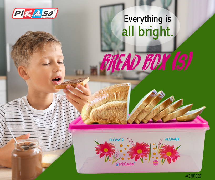 Bread Box Big (Printed) - Capacity: 3500 Milliliter (Ml)