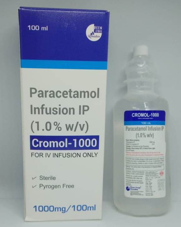 Paracetamol Infusions - 1000mg/100ml Liquid Solution | Suitable For All Ages, Treats Headaches, Fever, Joint Pain, And More