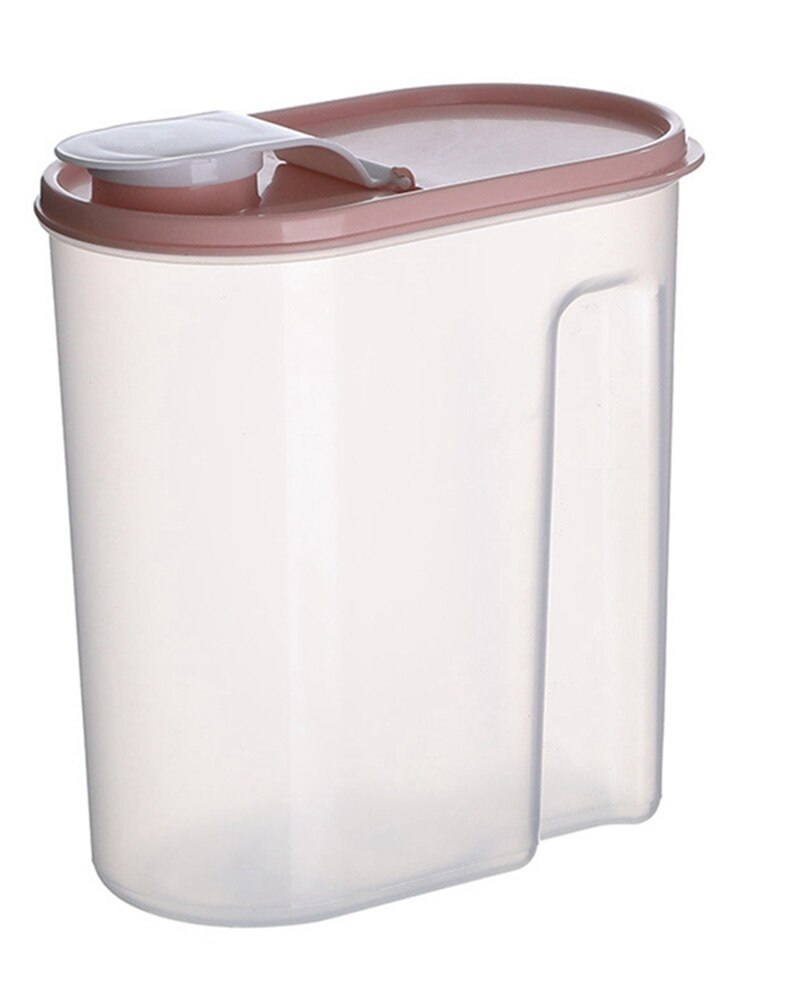 2600 Ml Plastic Cereal Dispenser - Plastic Material, 19x11x21.5 Cm Size | Versatile Kitchen Storage Container With Random Shade