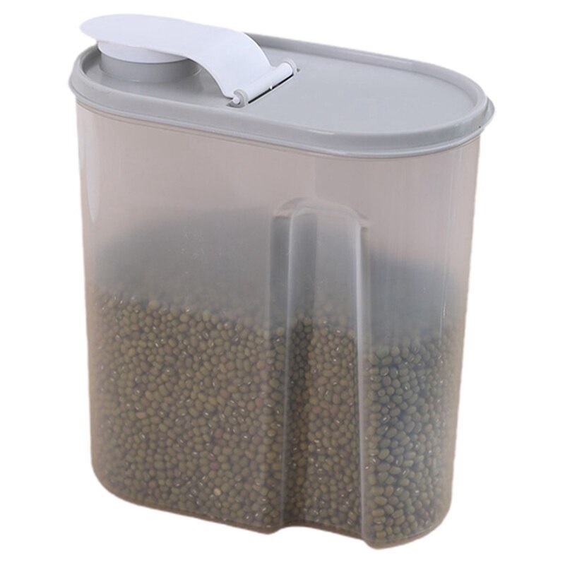 2600 Ml Plastic Cereal Dispenser - Plastic Material, 19x11x21.5 Cm Size | Versatile Kitchen Storage Container With Random Shade