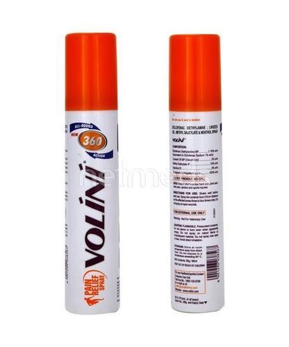 Volini Pain Relief Spray - Liquid Solution With Diclofenac, Linseed Oil & Menthol | Fast Relief For Back, Joint And Muscle Pain, Suitable For Adults & Children