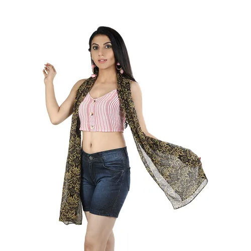 Crinkled Chiffon Printed Scarves - 50x180 cm | Customizable Sizes, Designs & Colors, Perfect for Daily Wear