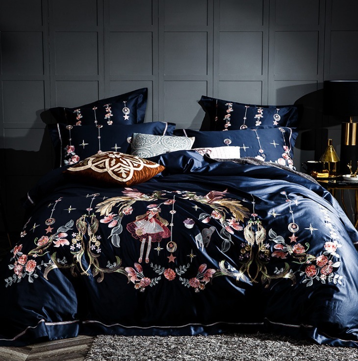 Embroidered Mulberry Silk