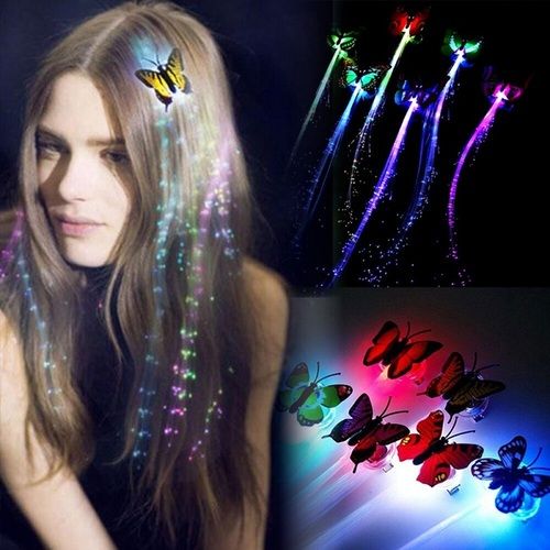 Randome Flashing Butterfly Hair Braid (Pack Of 2)