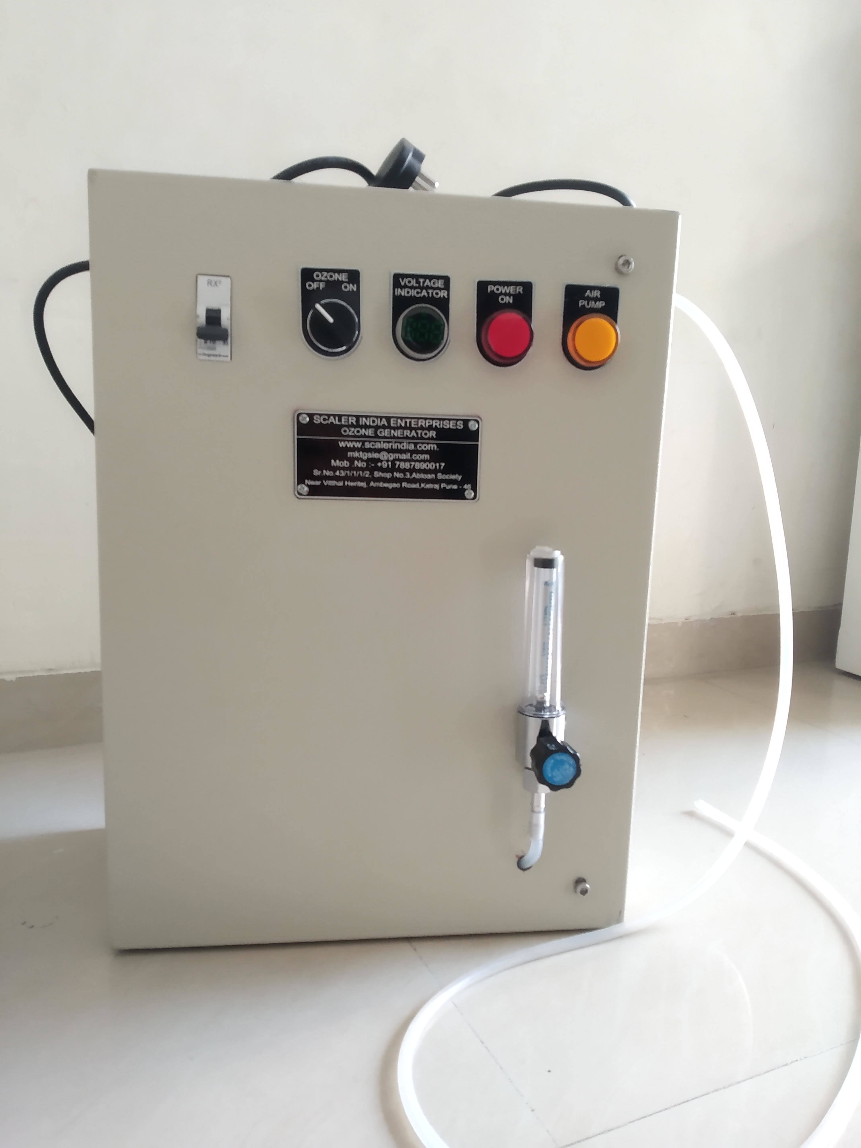 Aquaculture Ozone Generator - Stainless Steel, 460x380x230 Cm, Ivory White | 20 Gm/hr Ozone Output, Automatic Operation, 500 Ma Power, 1 Year Warranty