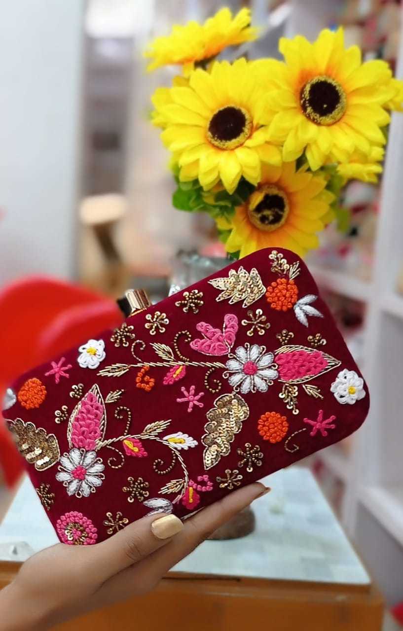 Multi Crafted Designer Clutch