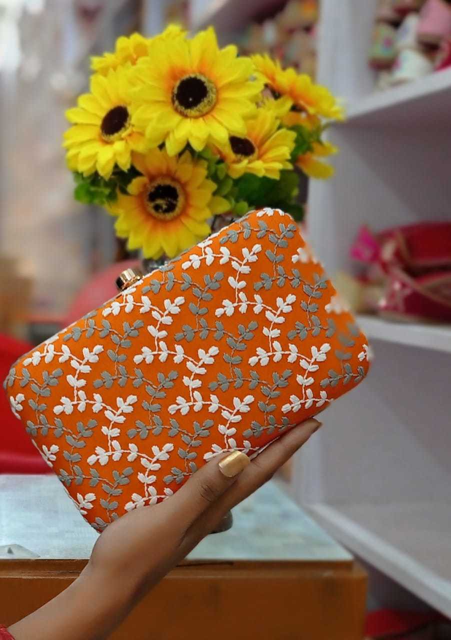 Peach Fancy Designer Clutch