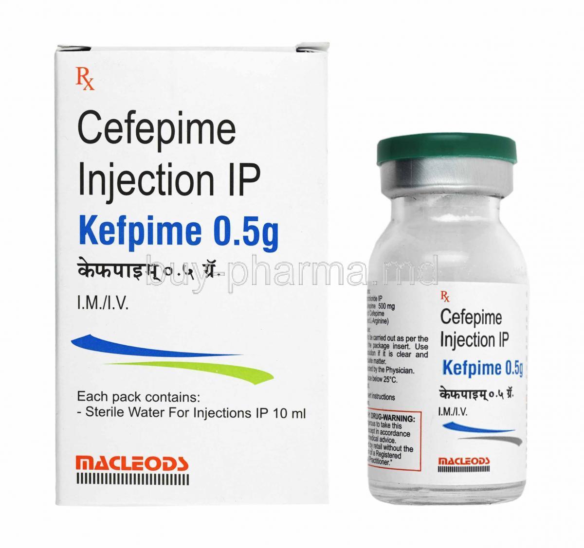 Cefepime Injection Solution - 1g Dosage, Antibiotic For Pneumonia And Infections, Store In Dry Cool Place