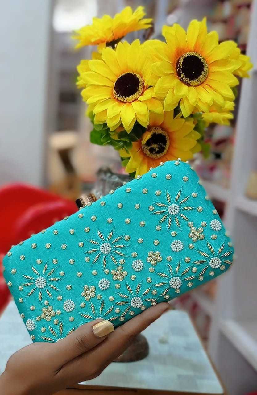 Gray Bridal Clutch