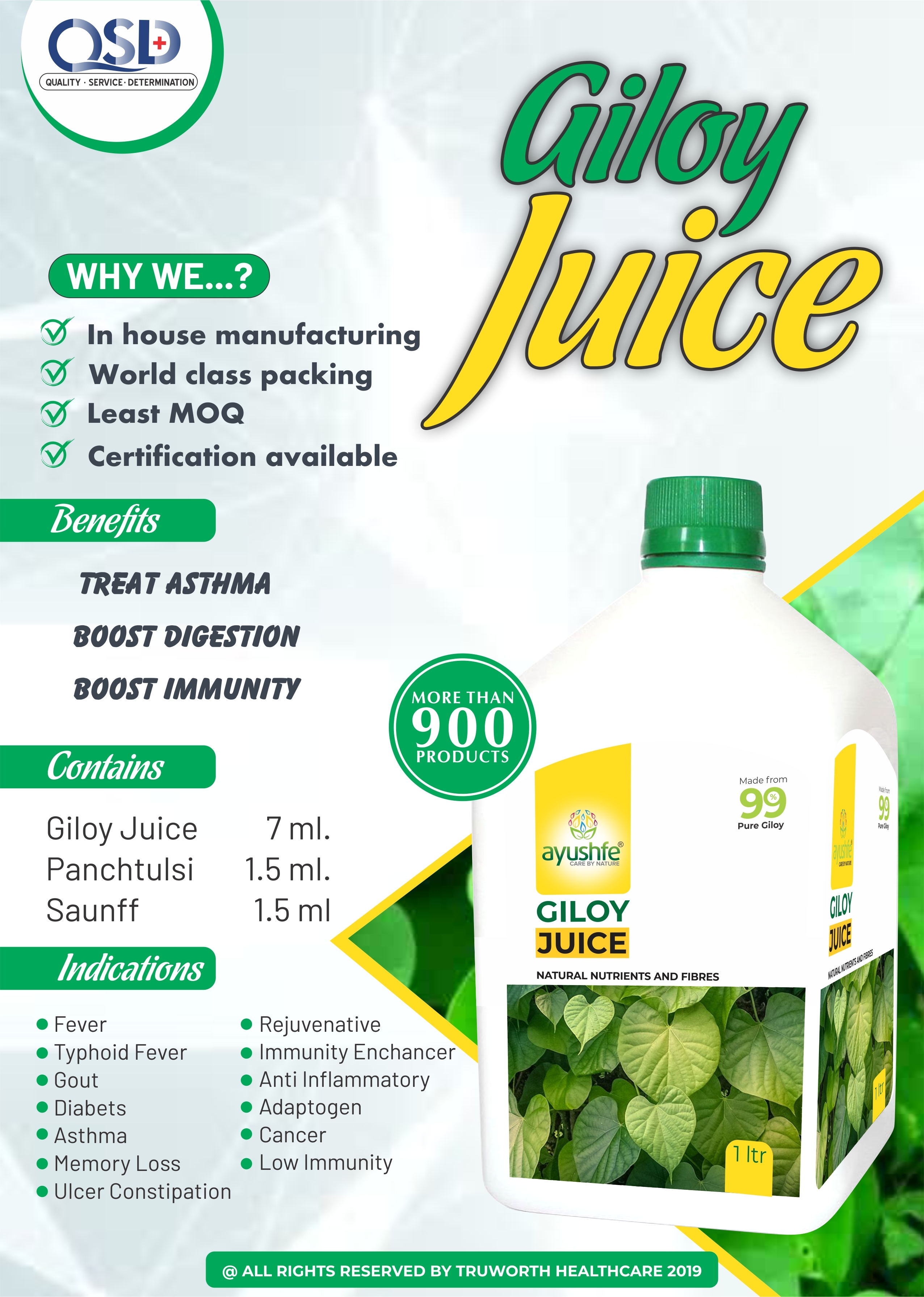 Ayushfe Giloy Juice - Age Group: For Children(2-18years)
