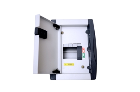 4 Way Mcb Distribution Board - Iron Material, Double Door Design, Havells Grey Color | 100% Accuracy, Painted Surface Treatment, Mcb Box