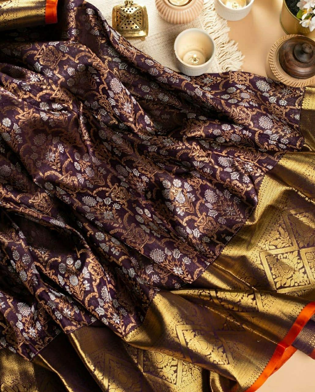 Multi Colour Ladies Banarasi Silk