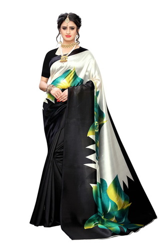 मल्टी प्रिंटेड सिल्क साड़ी