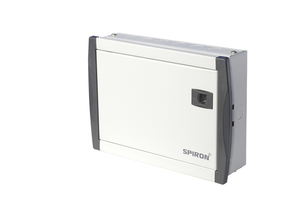 12 Way Double Door Mcb Distribution Board - Iron, All Sizes Available, Havells Grey Color | Durable, Corrosion Resistance, Powder Coated Finish