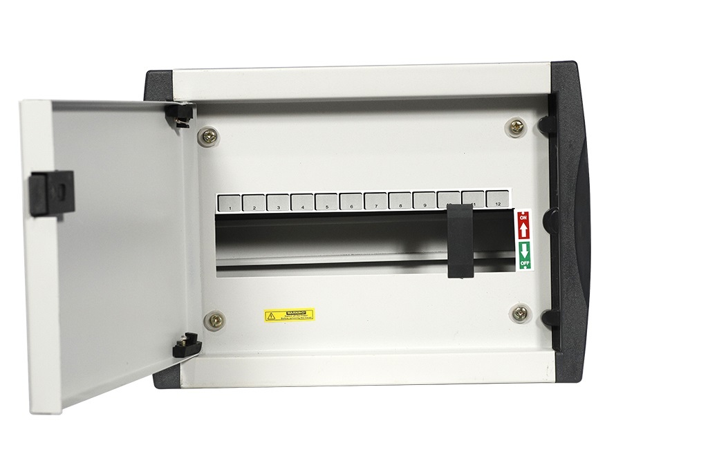 12 Way Double Door Mcb Distribution Board - Iron, All Sizes Available, Havells Grey Color | Durable, Corrosion Resistance, Powder Coated Finish