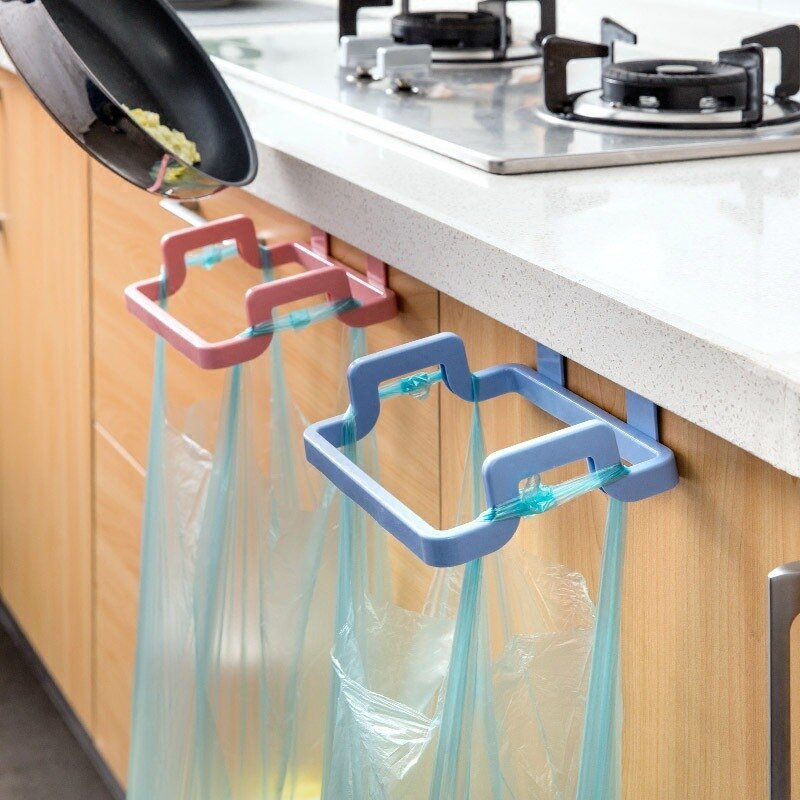 Garbage Bag Napkin Hanger (Pack Of 2) - Plastic Material, 18.5cm X 14cm X 4.5cm Dimensions | Versatile Kitchen Hanger, Random Shade