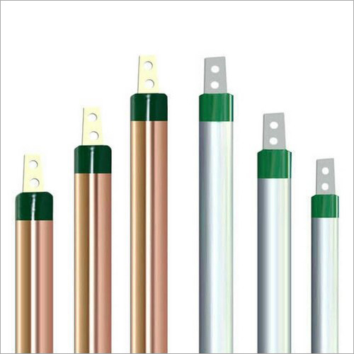 Copper & GI Earthing Electrode - Round Shape, Copper & Silver Color | Industrial Application, 1 Year Warranty