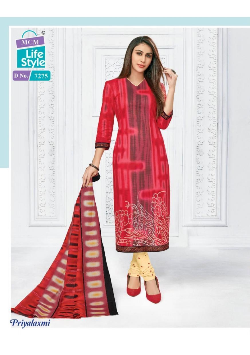 Priyalaxmi Vol 18 Designer Cotton Dress Material - Pure Cotton Top 2.00m, Bottom 2.50m, Dupatta 2.25m | Washable, Quick Dry, Hand Wash, Printed Fabric