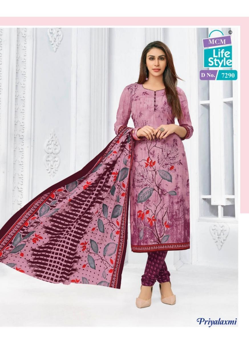 Priyalaxmi Vol 18 Designer Cotton Dress Material - Pure Cotton Top 2.00m, Bottom 2.50m, Dupatta 2.25m | Washable, Quick Dry, Hand Wash, Printed Fabric