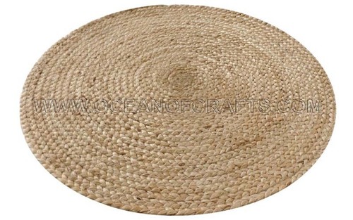 100% जूट ब्रेडेड रग्स हैंडमेड डिज़ाइनर डोर मैट बैक मटेरियल: वोवन बैक