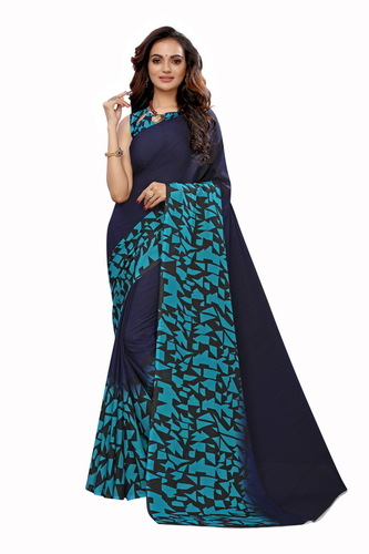 Big Boder Nice Pallow Saree - Georgette, 6.3 Mtr Length with Attached Blouse Piece | Multy Color, Ideal for Daily Wear Across All Seasons