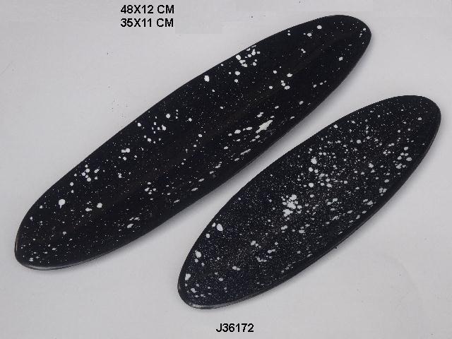 Black Enamel Plate Bade In Aluminum
