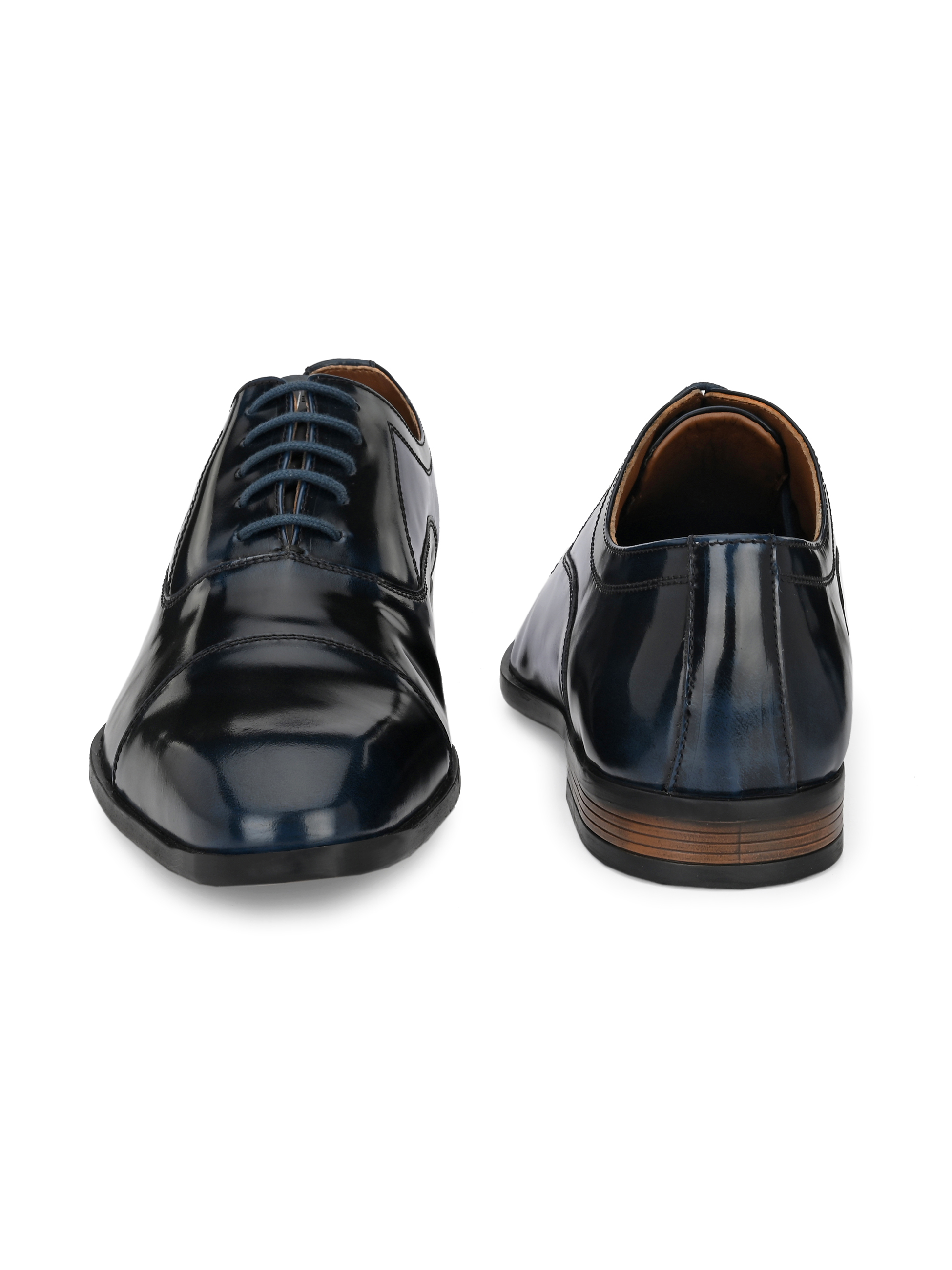 Black Men Black/navy Brush Off Brogue Shoes