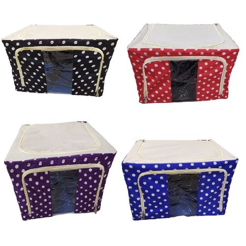 Black 66l Polka Dots Saree Storage Box