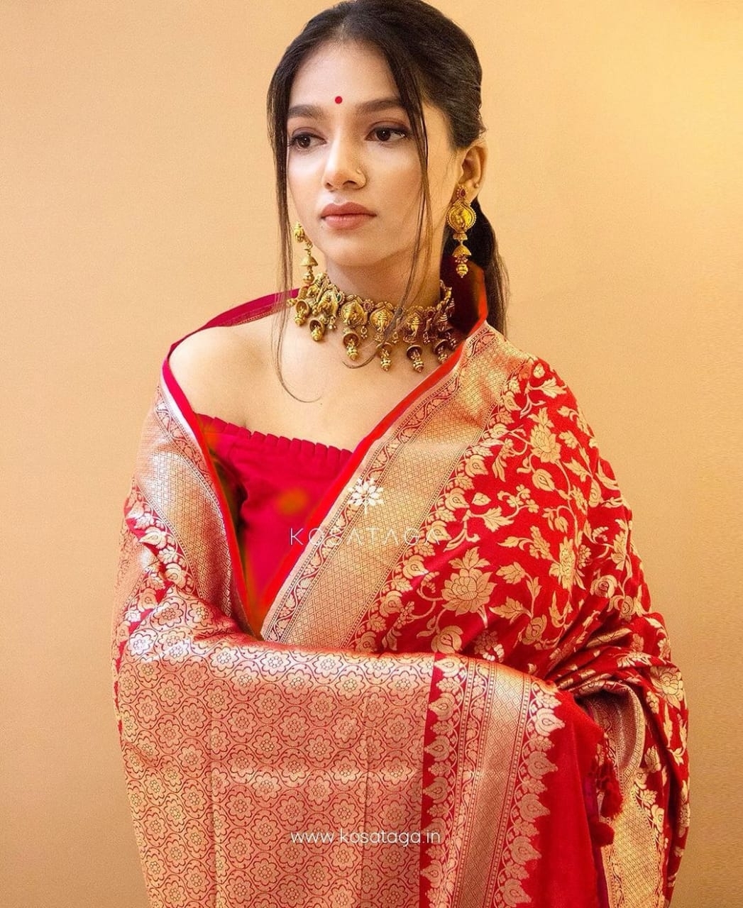 Multi Colour Ladies Lichi Silk Saree