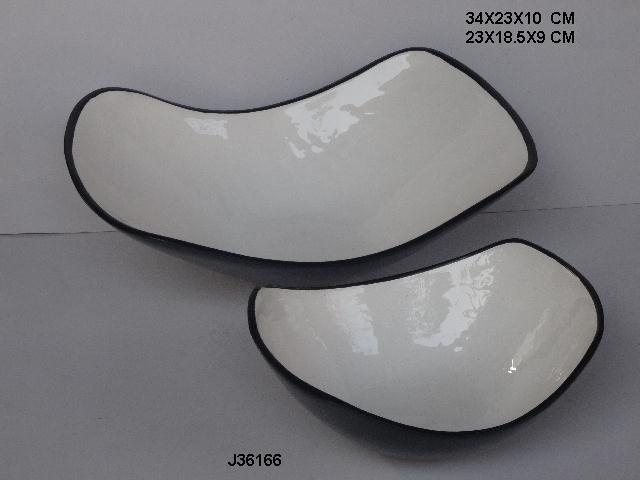 All Enamel Metal Bowl Tray