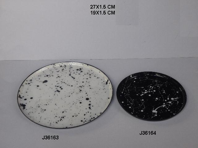 All Enamel Metal Bowl Tray