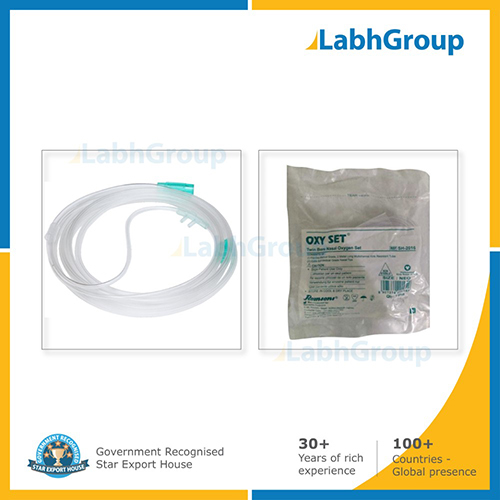 Twin bore nasal oxygen set