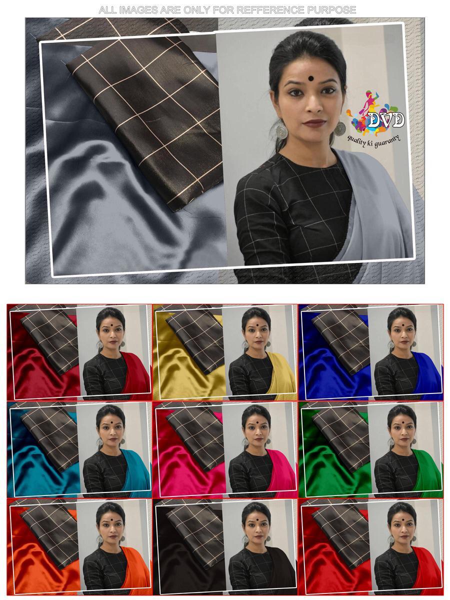 Satin Saree - Satin Fabric, Customized Size, Various Colors | Breathable, Washable, Printed Pattern, Casual Dress Type, All Season