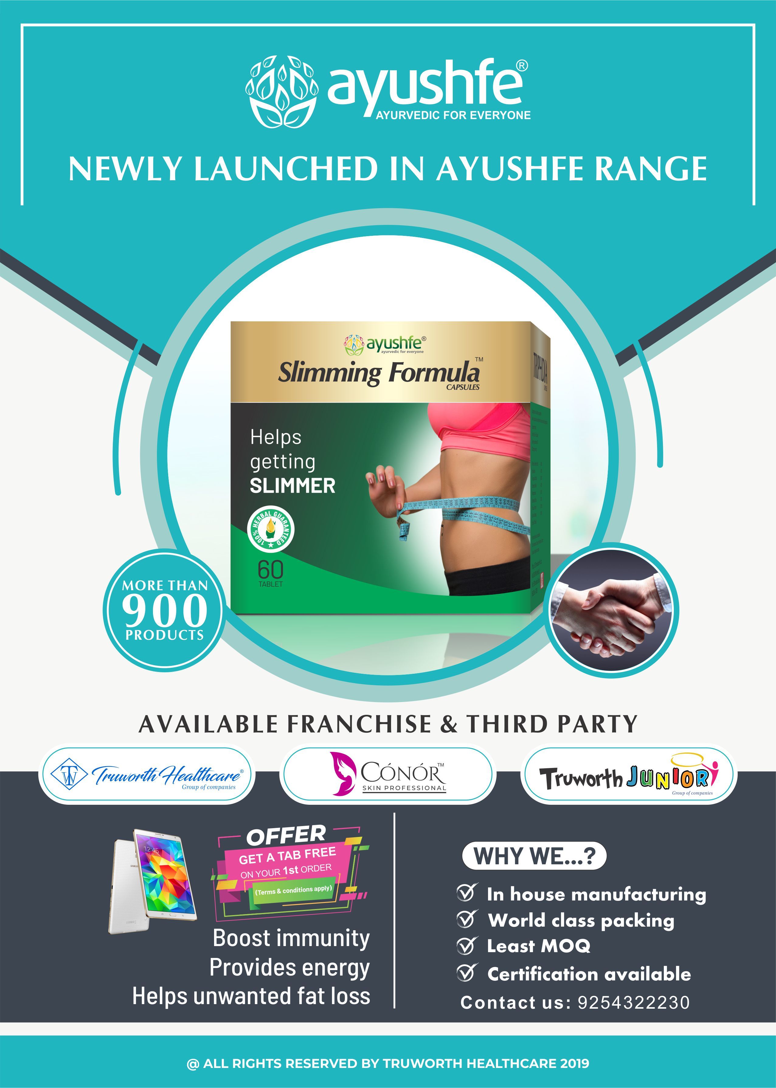 Ayushfe Slimming Formula - Herbal Capsules For Effective Weight Loss | Supports Unwanted Weight Loss, Maintains A Tuned Body For Adults