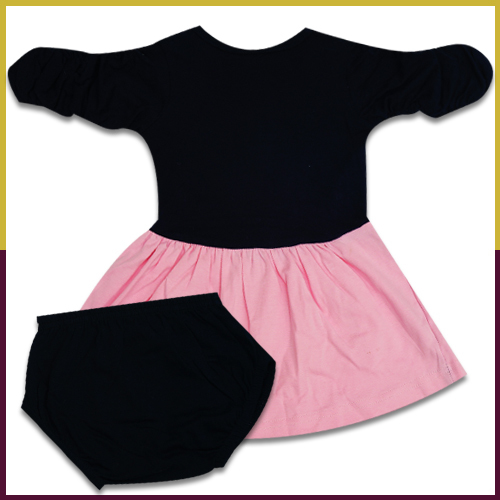Sumix Aami Baby Girl Frock - Cotton, Full Sleeves, Customized Sizes | Anti Uv, Anti Wrinkle, Quick Dry, Cool Pass, Washable, Classic Design