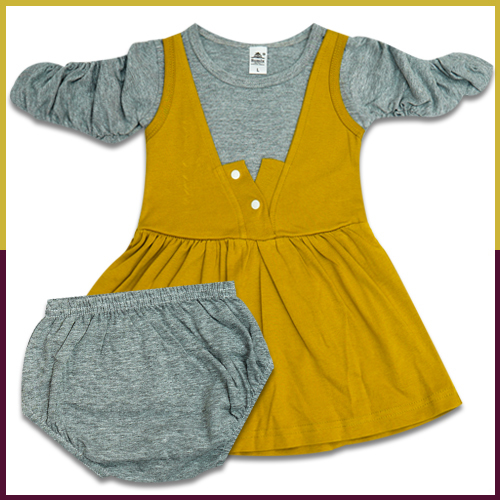 Sumix Aami Baby Girl Frock - Cotton, Full Sleeves, Customized Sizes | Anti Uv, Anti Wrinkle, Quick Dry, Cool Pass, Washable, Classic Design