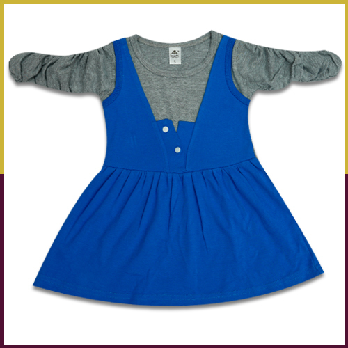 Sumix Aami Baby Girl Frock - Cotton, Full Sleeves, Customized Sizes | Anti Uv, Anti Wrinkle, Quick Dry, Cool Pass, Washable, Classic Design
