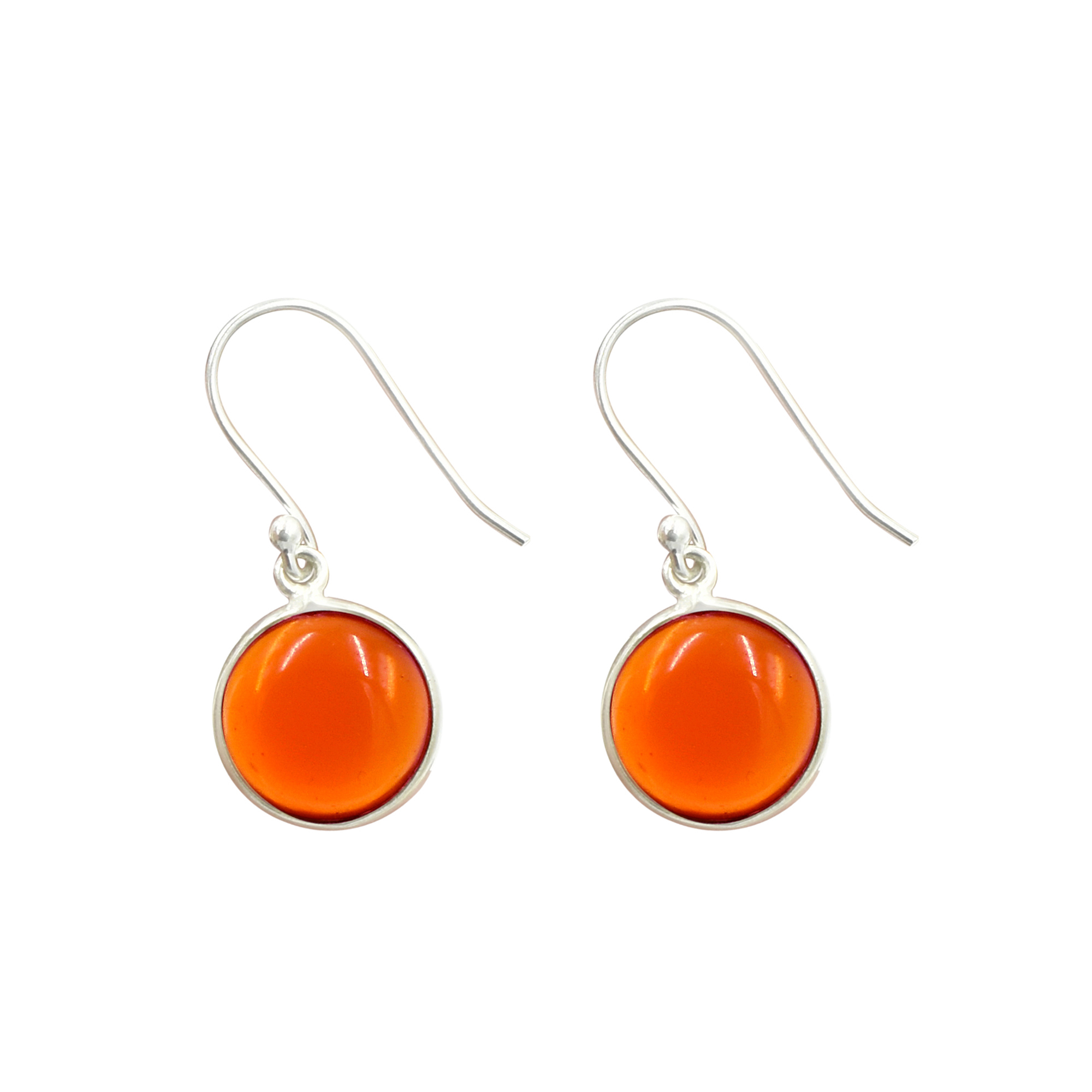Attractive Yellow Citrine Quartz Round Gemstone Earring 925 Sterling Silver Dangle Drop Fashion Earring