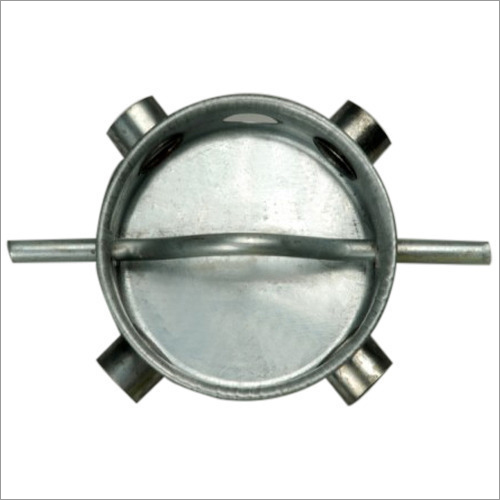 Ceiling Fan Box - Galvanized Iron, Round Shape, Silver Color, 6 Electrical Holes | Lightweight, Rust Proof, Easy Installation