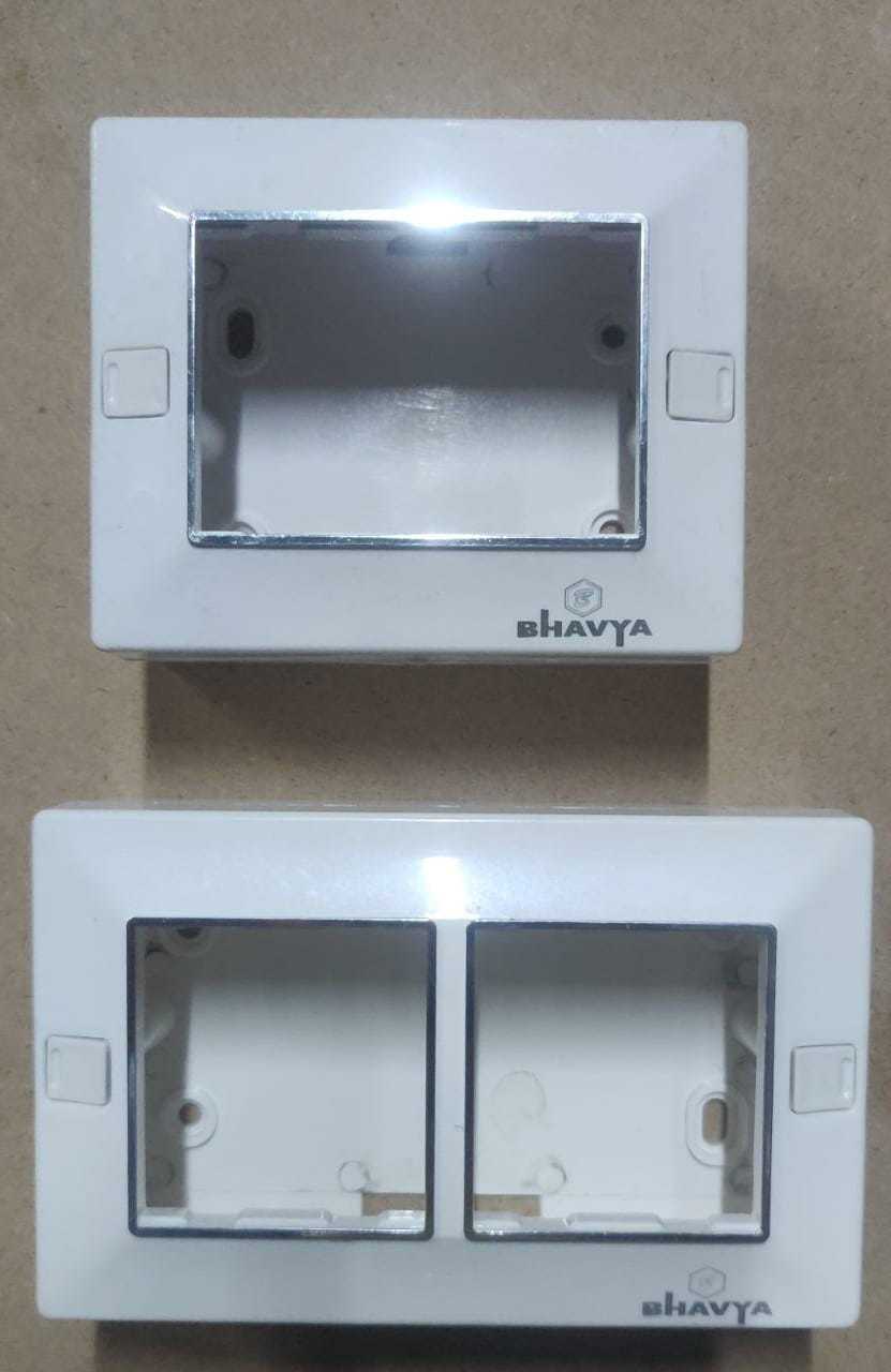 Modular Gang Box - Curve Type Design | Versatile And Sleek Aesthetic, Ideal For Electrical Wiring Solutions