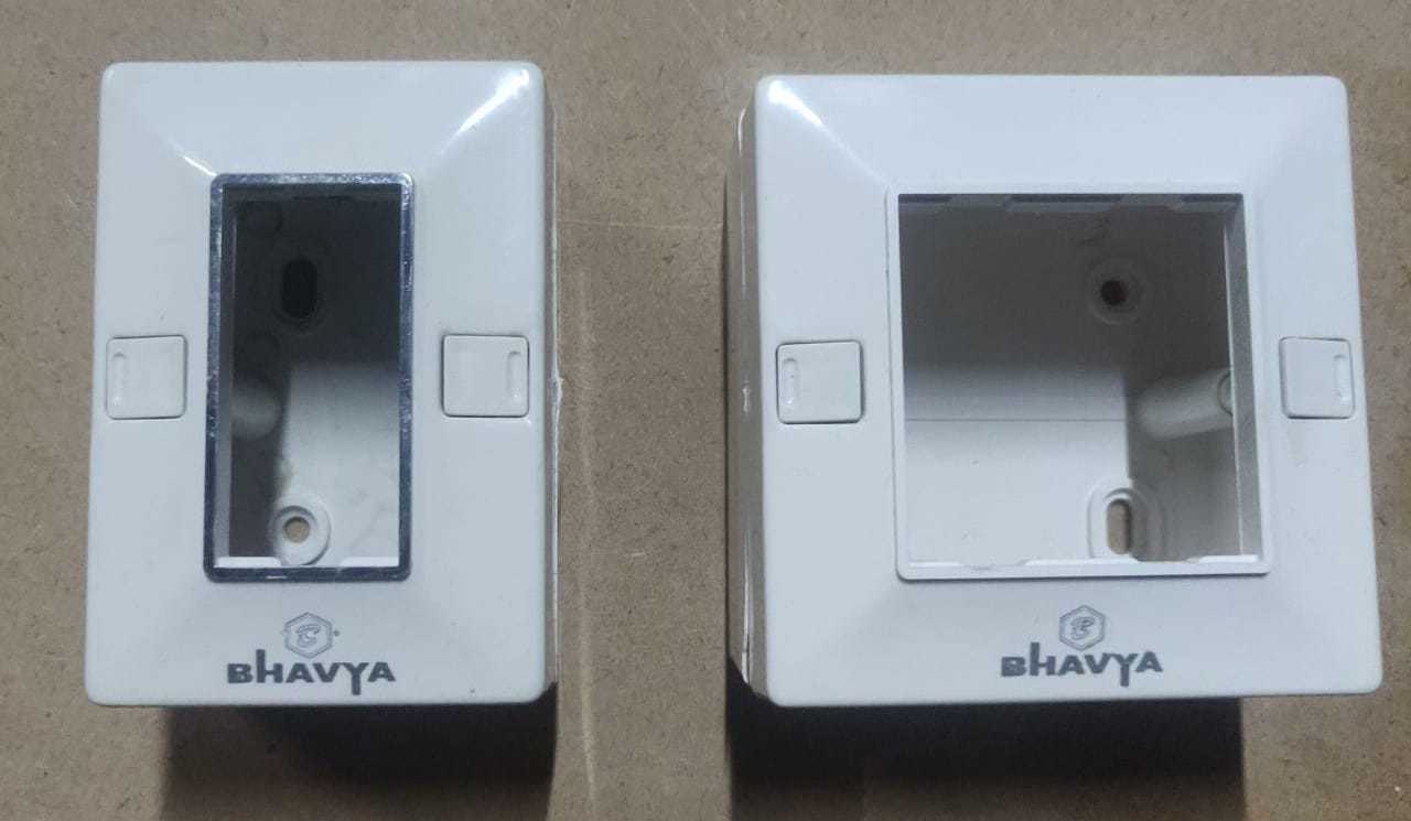 Modular Gang Box - Curve Type Design | Versatile And Sleek Aesthetic, Ideal For Electrical Wiring Solutions