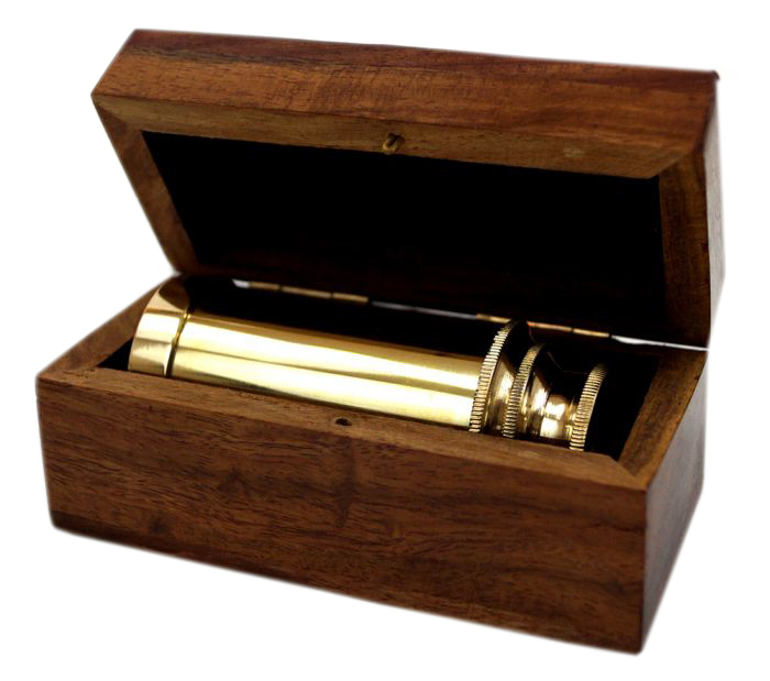 Golden Full Brass Spyglass Telescope With Wooden Box Nautical Retractable Telescope 6 Brass Telescope Marine Maritime Gift
