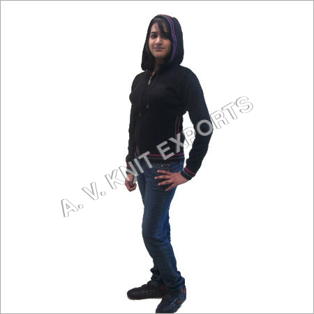 हुड जिपर स्वेटर