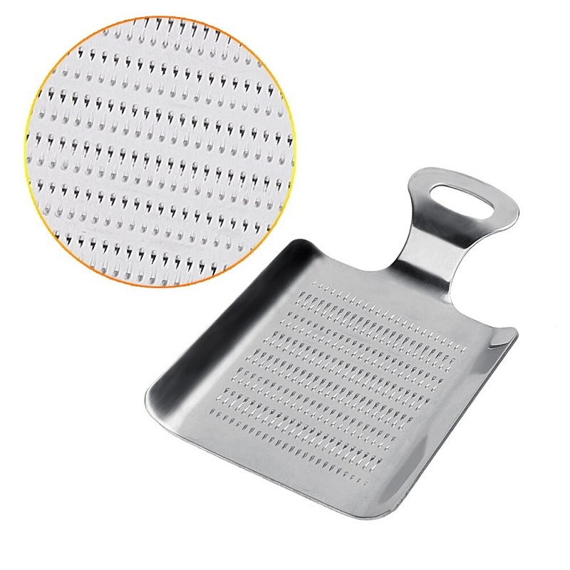 Garlic Ginger Grater - Stainless Steel, 12.2 X 8 X 2 Cm , Ideal Garlic Chopper For Kitchen Use, 70 Gms Lightweight Design