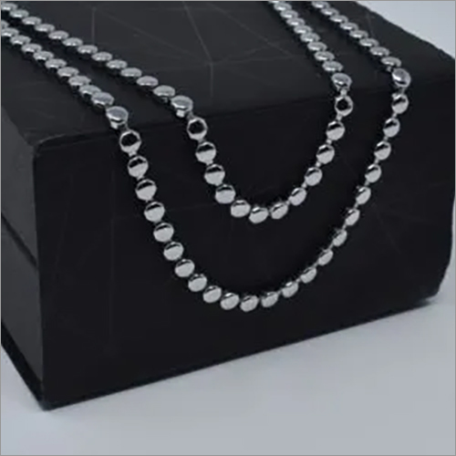 Bead Chain - 925 Sterling Silver, Customized Size, 6 - 100 GSM | Elegant Necklace Collection for Timeless Jewelry Enthusiasts